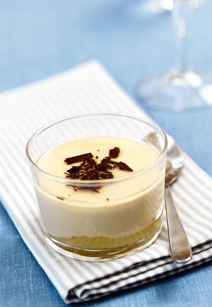 Calvadosepler med kanelmousse